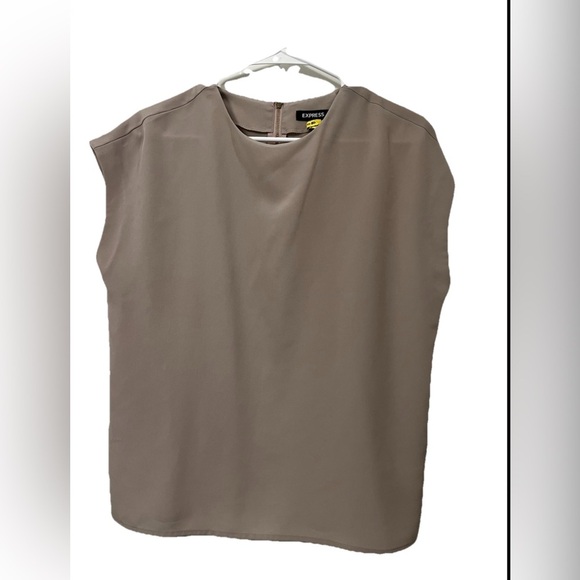 EXPRESS SLEEVELESS TOP WOMENS XS TEE TANK T SHIRT Beige (0215) - Picture 1 of 7